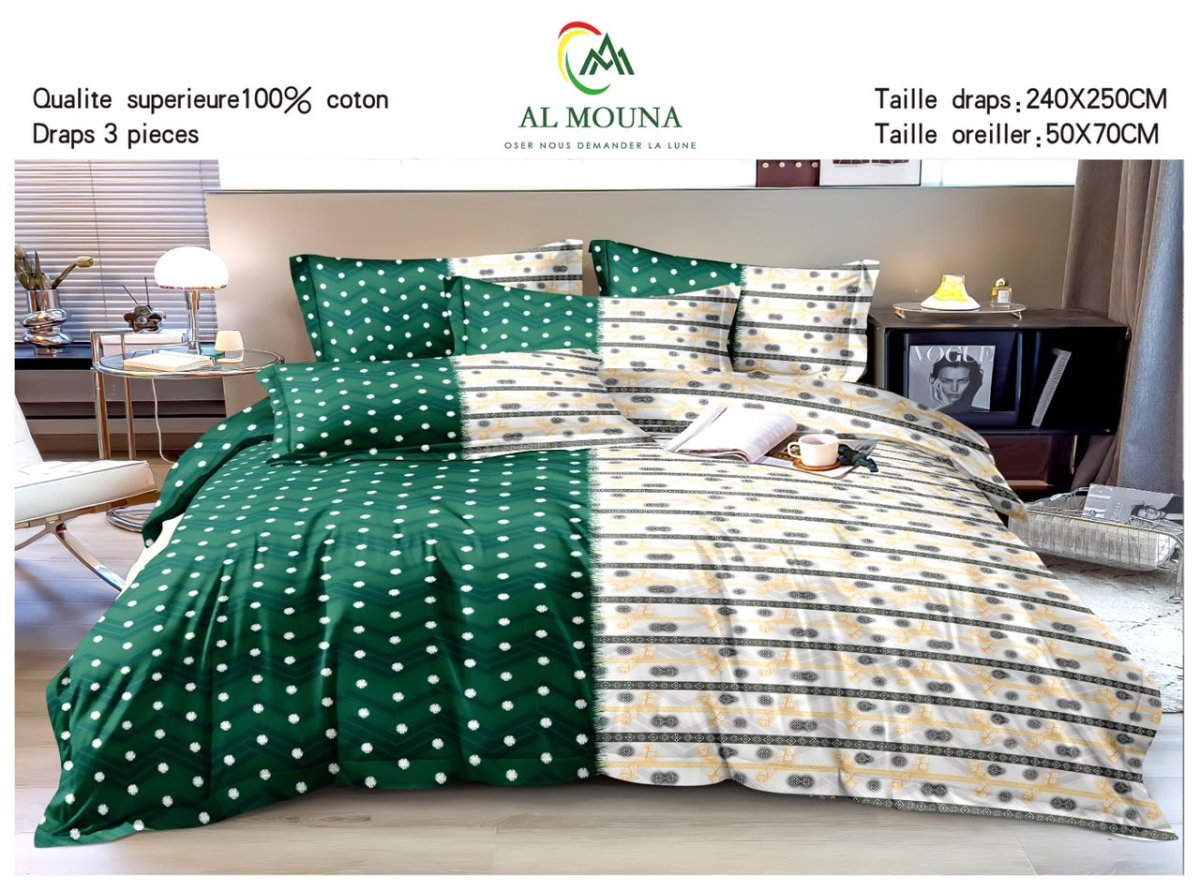 Draps de lit en coton - Dormir confortablement